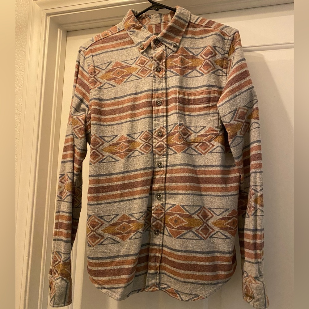 Southwestern Pattern Eddie Bauer Flannel Shirt